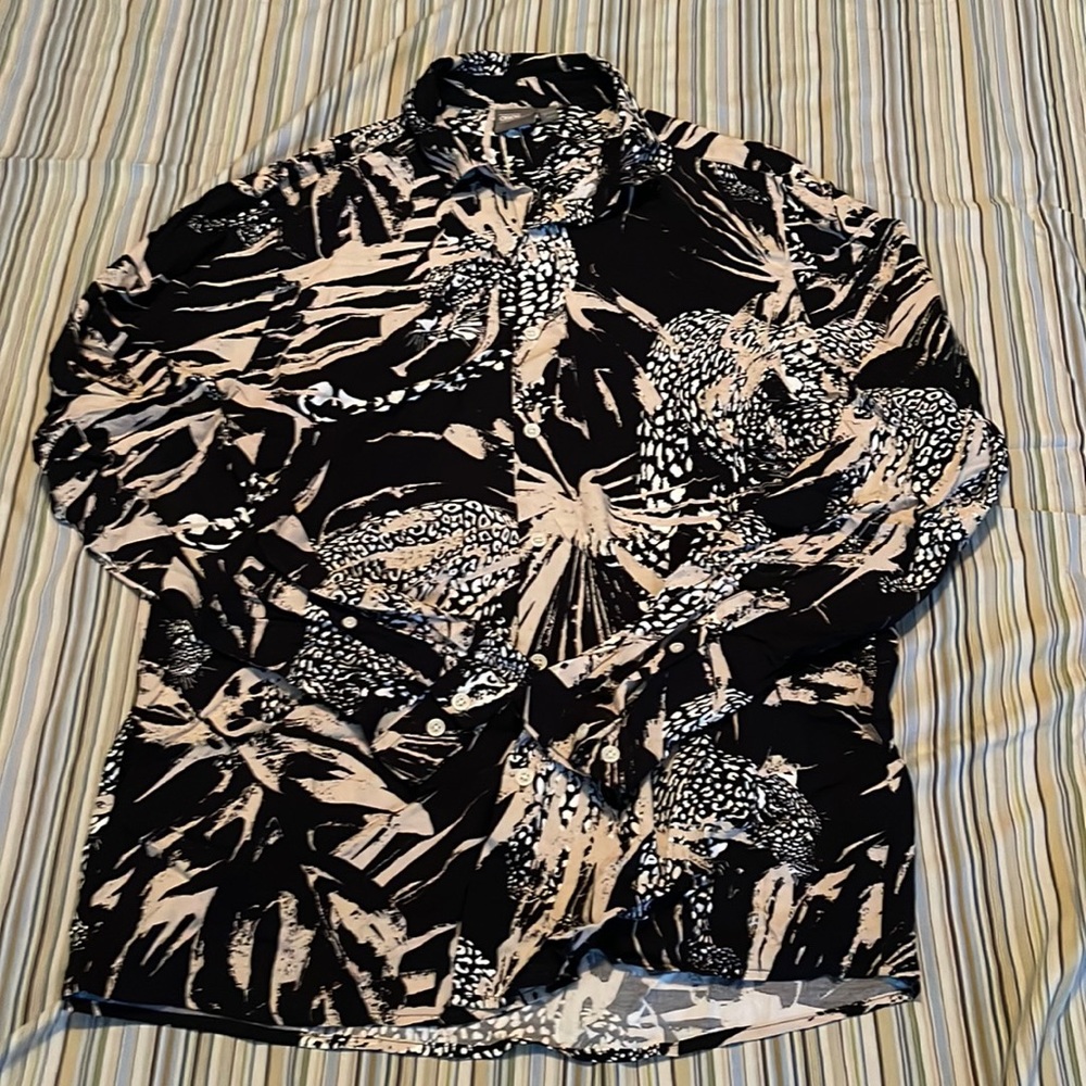 Asos Black w/Tan Button Up Shirt